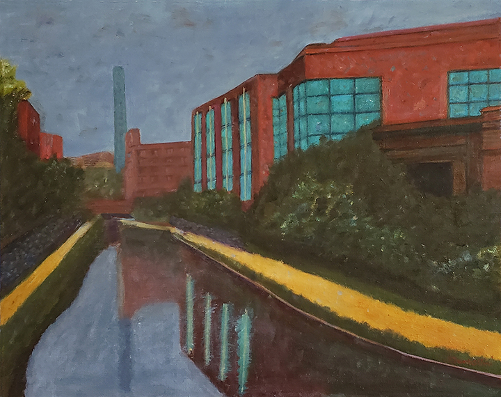 Canal Georgetown Oil on Linen Panel 24x18